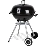 LONE STAR BBQ mit Griffen - BBQ Holzkohle mit Deckel und Rädern - Barbecue-Grill mit Aschefang - Ø 45 cm