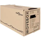 vidaXL Umzugsbox mit Speicher 59 x 31,5 x 31,5 cm 20-tlg. braun