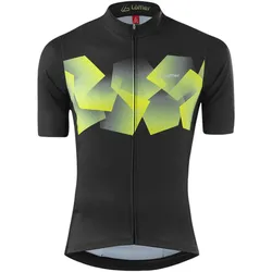Löffler Fahrrad-Shirt Bike Jersey Leaves Hotbond (Full-Zip, leicht, schnelltrocknend) dunkelgrau/lemon Herren
