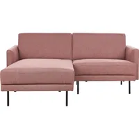 Beliani 2-Sitzer Ecksofa rosa rechtsseitig BREDA