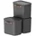 Rotho Stapelbox Maloja 39,5 x 26,5 x 34 cm 3-tlg. schwarz