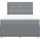 vidaXL Boxspringbett mit Matratze Hellgrau 140x200 cm Stoff