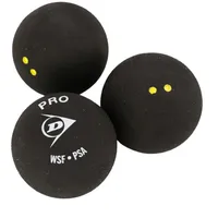 Squashball Dunlop - 2 gelbe Punkte (3 St.) - Schwarz