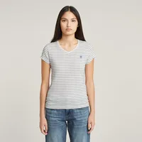 G-Star Eyben Slim 2.0 Kurzarm-t-shirt Mit V-ausschnitt - plein