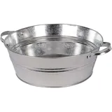 UNUS Zinkwanne 12 Liter mit Griffen in Silber | Gr.: onesize