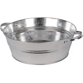 UNUS Zinkwanne 12 Liter mit Griffen in Silber | Gr.: onesize