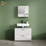 livinity® Ronco 2-tlg. Weiß Hochglanz