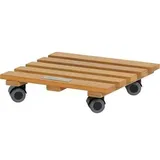 LECHUZA Pflanzenroller Natural Wood 28 x 28 cm