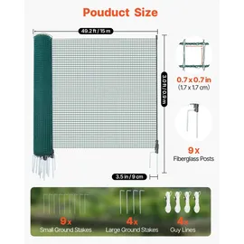 Vevor Begrenzungszaun 15 x 0,9 m Grün