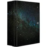 Banjado XXL Medizinschrank Abschliessbar 35x46x15cm Arzneischrank Anthrazit Aus Metall Mit Motiv Nachthimmel