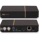 Ax Multibox Twin SE (Second Edition mit WiFi) 4K UHD E2 Linux Sat Receiver mit PVR Aufnahmefunktion Timeshift, UNICABLE, USB, LAN, WLAN, HDMI, H.265 HDR, Astra Hotbird Sortiert