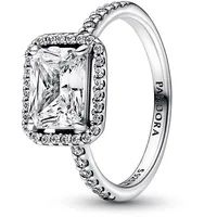 Pandora Timeless Rechteckiger Funkelnder Strahlenkranz Ring in Sterling-Silber mit Cubic Zirkonia Timeless Collection, Größe 56,