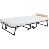 [en.casa] Lustendi 90 x 200 cm Schwarz/Eicheoptik