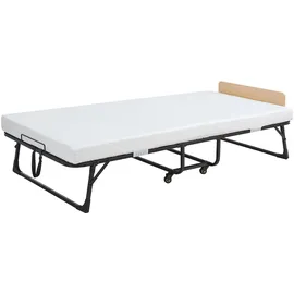 [en.casa] Lustendi 90 x 200 cm Schwarz/Eicheoptik