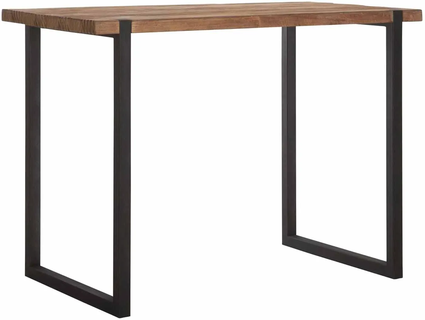 Bartisch Beam aus Teakholz, Industrial Design, natur, robustes Metallgestell, für 4-6 Personen
