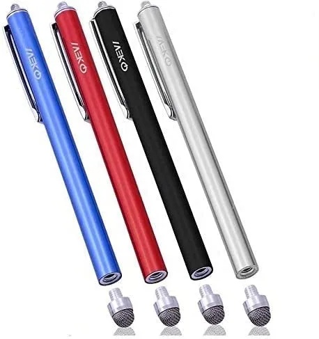 MEKO Eingabestift Stylus Touchscreen Pen für iPad iPhone Tablet Samsung (Schwarz/Silber/Rot/Blau)