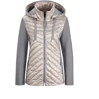 GOLDNER Kurzgröße: Steppjacke mit abnehmbarer Kapuze", in stein | Gr.: 20,