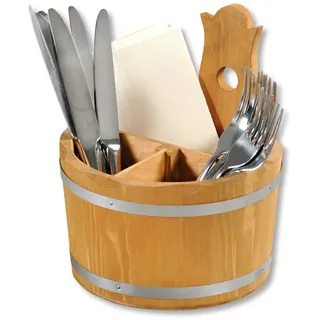 KESPER Besteckbehälter Ø 17 cm, H: 20 cm, Kiefernholz