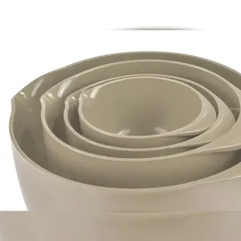 Rosti Rührschüssel Set 4tlg. mit Deckel Margrethe beige (humus) 0,25+0,5+1,5+3,0L