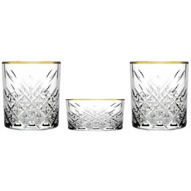 Pasabahce Timeless Golden Touch Whiskyglas 0,225 l 2 St.