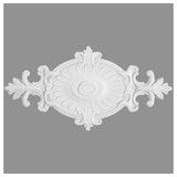 PROVISTON | Stuckrosette Polystyrol Durchmesser 590 x 310 mm Weiß Deckenrosette