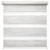 Doppelrollo Doppelrollo Natural Duo-Rollo Klemm Fix mit Klemmträger, Fenster-Rollo, DomDeco, Klemm- oder Schraubmontage weiß 85 cm