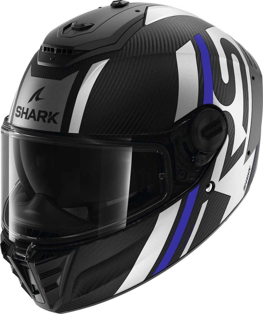 Shark Spartan RS Shawn Carbon Helm, zwart-blauw, S