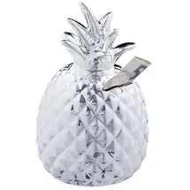 Relaxdays Spardose Ananas in Silber