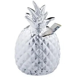 Relaxdays Spardose Ananas in Silber