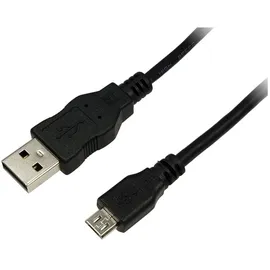 Logilink USB-A auf Micro USB 1 m Schwarz