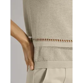 Madeleine Longpullover mit Glanz-Effekt Kiesel 48