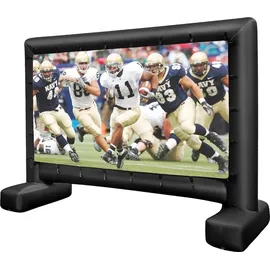 Costway Aufblasbare Beamer Leinwand, 147 Zoll, Projektor Leinwand mit Gebläse und Erdspieße, 16:9, HD, 4K, doppelseitige Projektionsleinwand für...