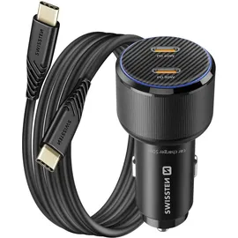 Swissten Swissten, CL Adapter 2x USB-C PD 50W schwarz - Schwarz