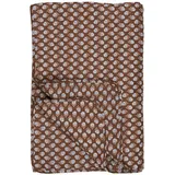 ib laursen Quilt Bettüberwurf 180 x 130 cm Dunkelbraun/Blau