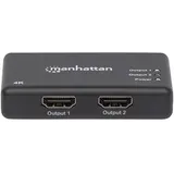 Manhattan HDMI-Splitter 2 Port 4096 x 2160 Pixel 0 m Schwarz