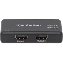 Manhattan HDMI-Splitter 2 Port 4096 x 2160 Pixel 0 m Schwarz