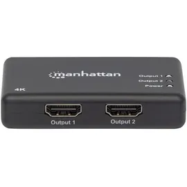 Manhattan HDMI-Splitter 2 Port 4096 x 2160 Pixel 0 m Schwarz