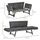 Outsunny Gartensofa 129 x 63 x 67 cm Grau