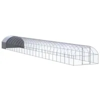 vidaXL Outdoor-Hühnerstall 3x24x2 m Verzinkter Stahl