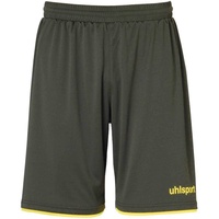 Uhlsport Club Shorts, Dark Olive/Fluo gelb, XXL