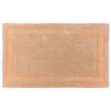 Homescapes Großer Badvorleger apricot, XXL Badematte 70x120 cm, Baumwoll-Badteppich Premium mit Wende-Design