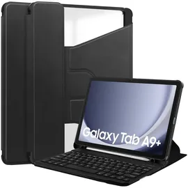 Lobwerk 3in1 Set Tastatur für Galaxy Tab A9+ Plus 2023 X210/X215 Weiß