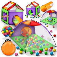 KIDUKU Spielzelt + 200 Bälle + Tasche für drinnen und draußen