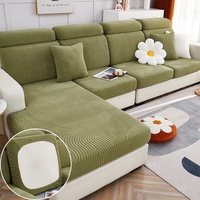 Sofahusse Sofahusse Sofa Sitzbezüge Schonbezug, Elastic Stretch Sofasitzbezug, Fivejoy, mit elastischer Unterseite grün