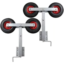 vidaXL Bootstrailer-Stützen Doppelrad 59-84 cm