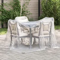 VidaXL Transparente Plane mit Ösen 2x2 m Polyethylen