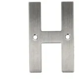 MS Beschläge Edelstahl Hausnummern 0-9 Buchstaben A-i matt gebürstet Hauswandziffern Türnummer H)
