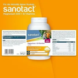 Sanotact Magnesium 500 + B-Vitamine Tabletten 180 St.