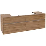 Villeroy & Boch Collaro Waschbeckenunterschrank, mit Beleuchtung, C031B0RH, Farbe: Front/Korpus: Kansas Oak