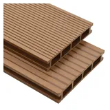 vidaXL WPC Hohlkammer Terrassendielen mit Zubehör 40 m2 4 m teak